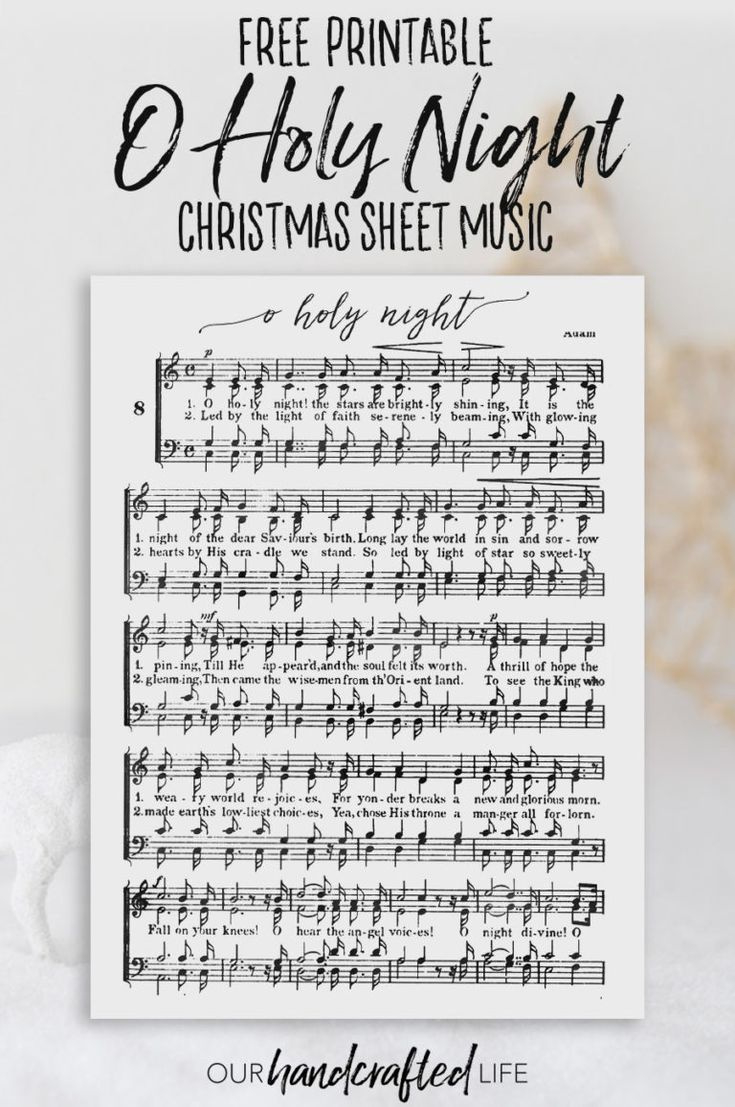 O Holy Night - Free Printable Christmas Sheet Music - Our pertaining to Free Printable Sheet Music Christmas