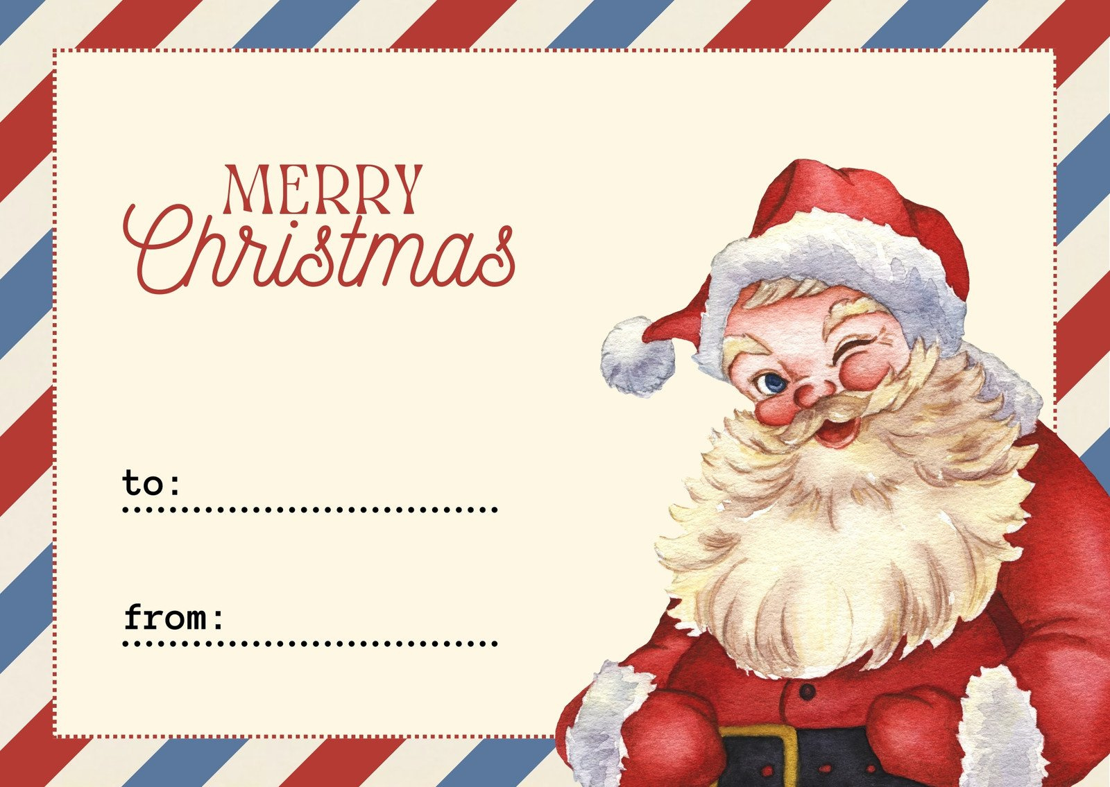 Page 2 - Free Custom Printable Christmas Card Templates | Canva regarding Printable Christmas Card From Santa