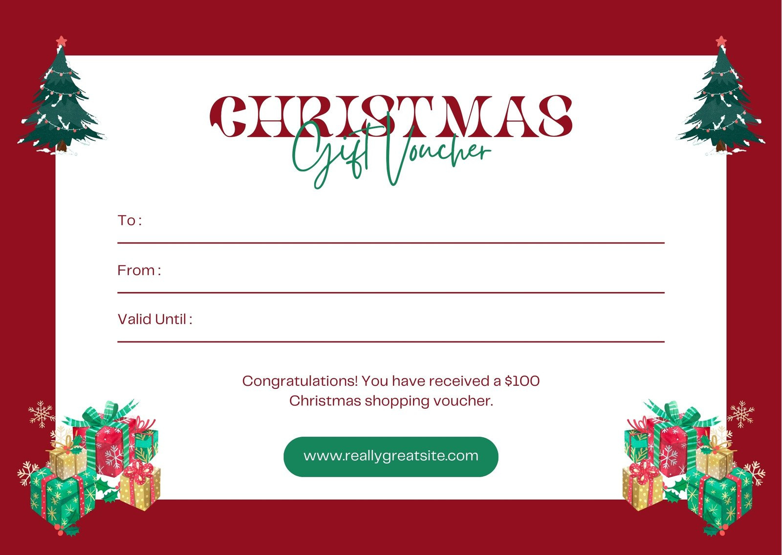 Page 4 - Free, Printable Gift Certificate Templates To Customize regarding Free Printable Christmas Vouchers