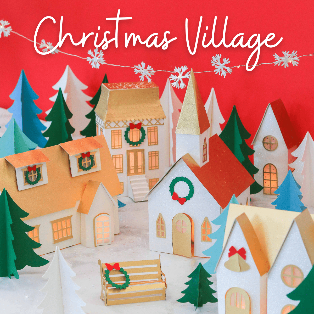 Paper Christmas Village Free Template - Sweet Red Poppy with regard to Diy Printable Christmas Village
