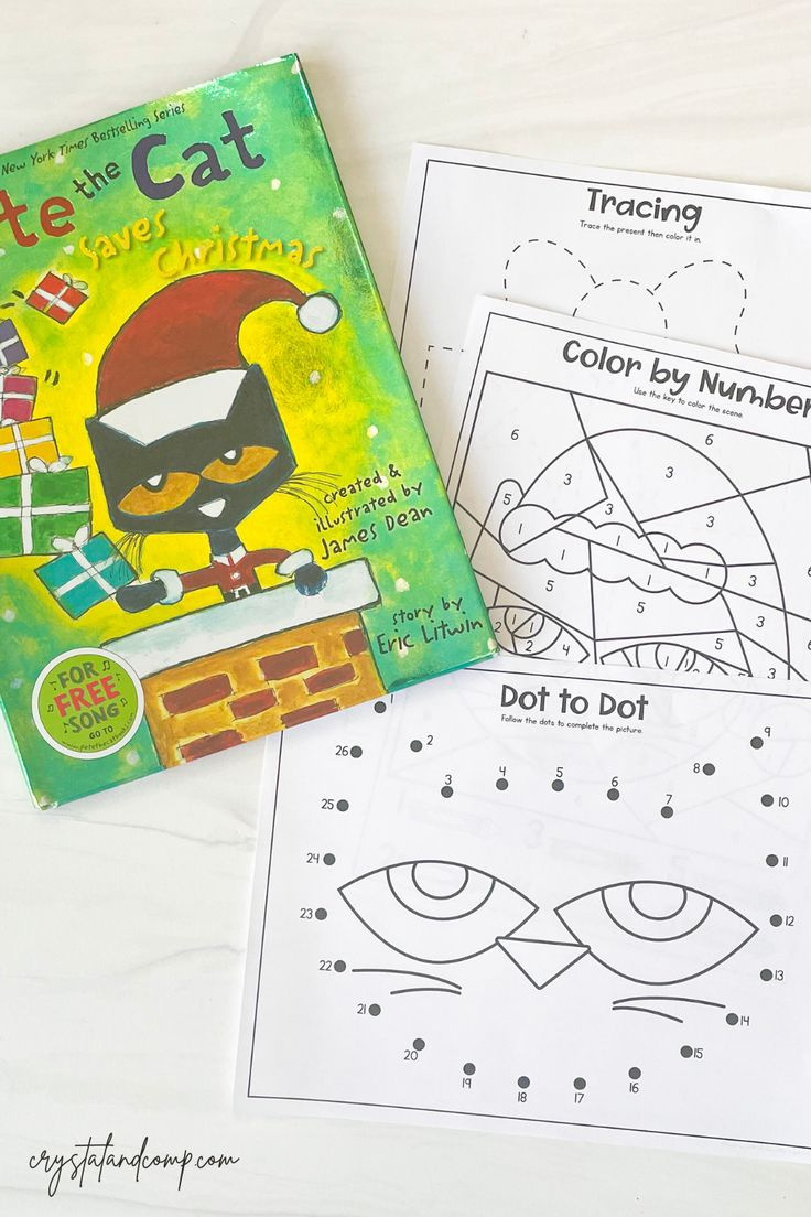 Pete The Cat Saves Christmas Printables For Preschoolers regarding Pete The Cat Saves Christmas Printable