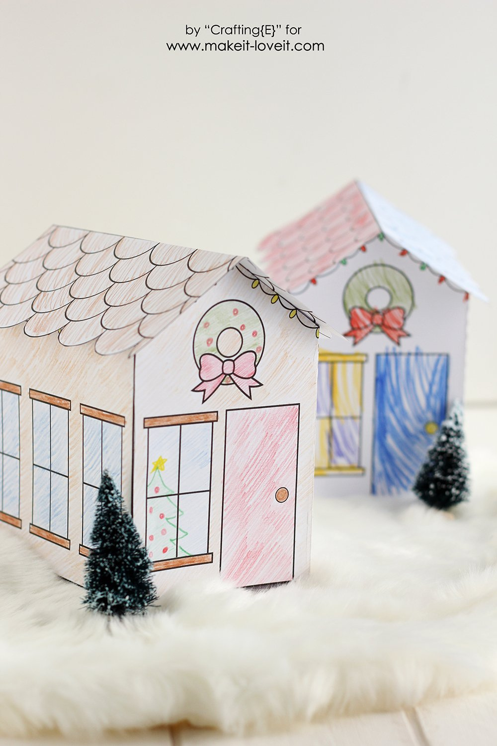 Printable 3D Christmas Houses (Great For Kids!) | Make It &amp;amp; Love It pertaining to Printable Christmas House Template
