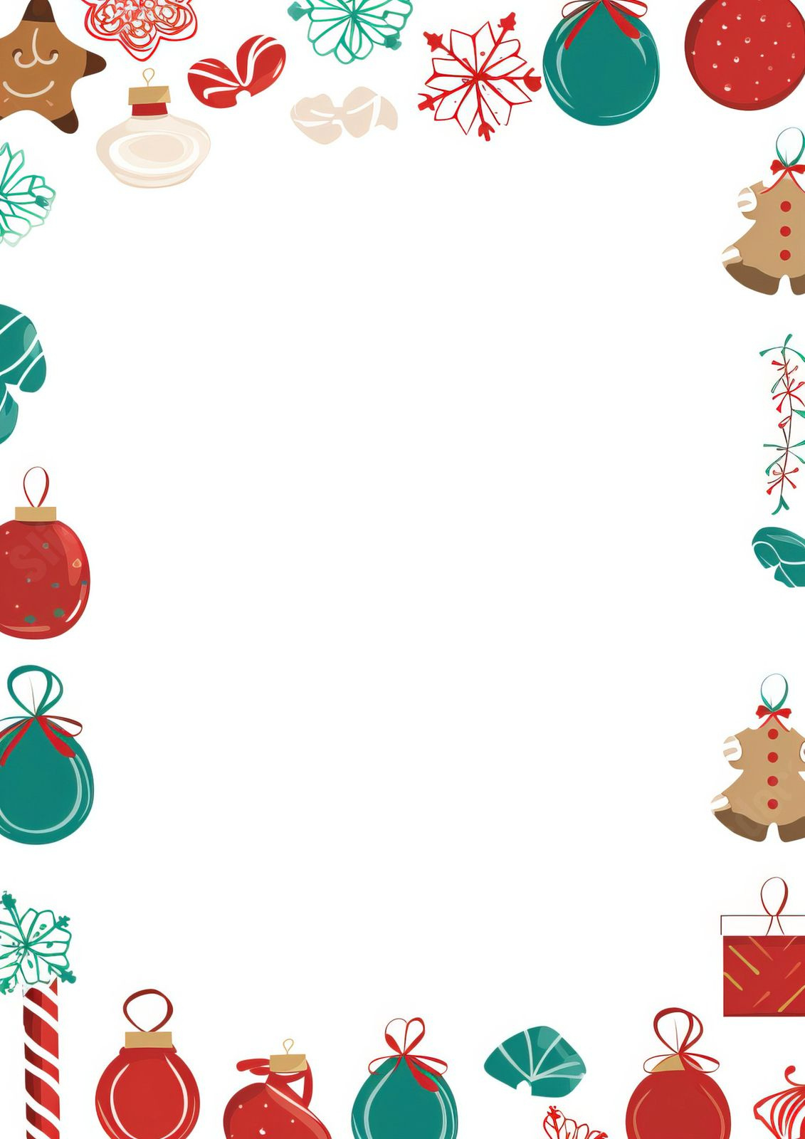 Printable Christmas Border Word Template And Google Docs For Free pertaining to Free Printable Christmas Borders For Word