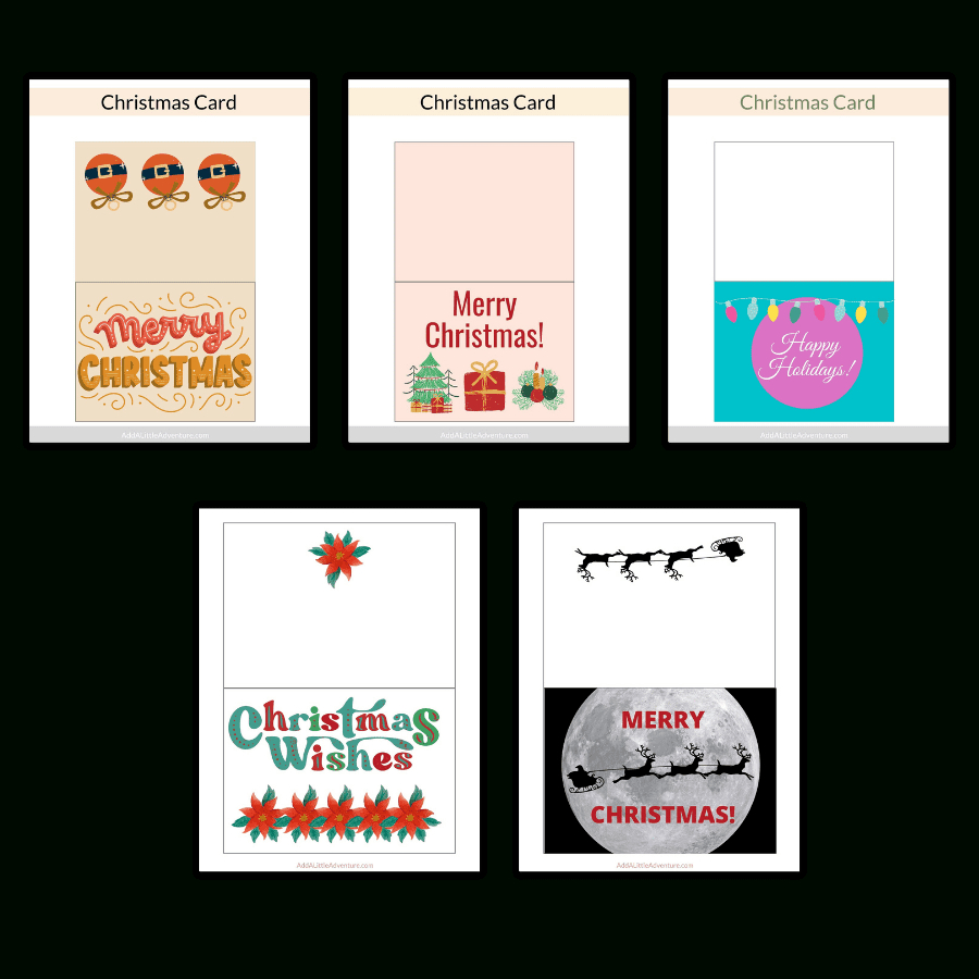 Printable Christmas Cards - Add A Little Adventure throughout Mini Christmas Card Printable