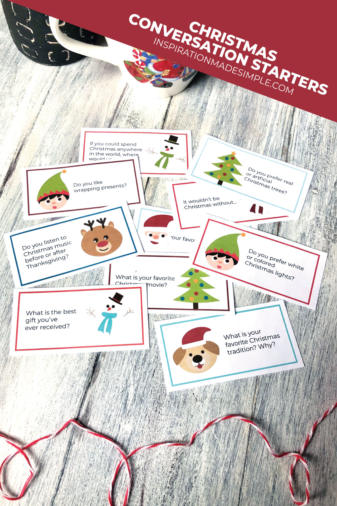 Printable Christmas Conversation Topics - Inspiration Made Simple throughout Free Printable Christmas Conversation Starters