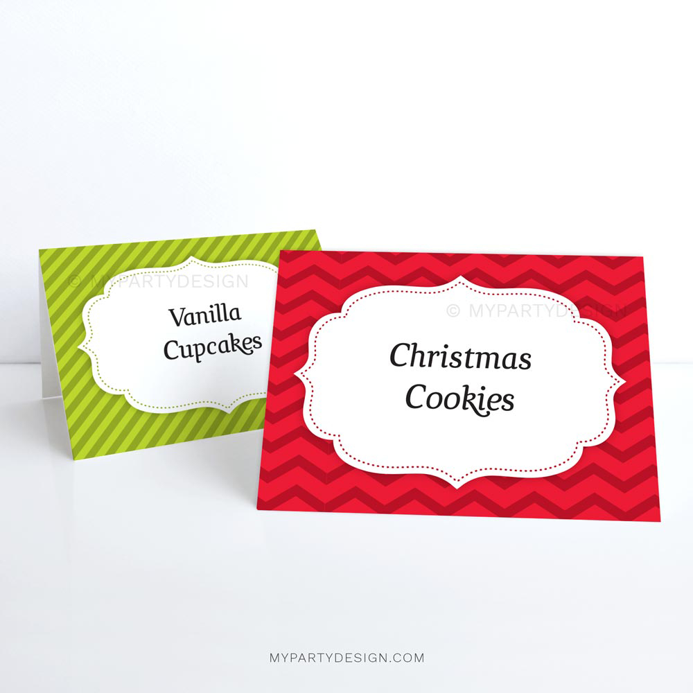 Printable Christmas Food Labels - My Party Design pertaining to Free Printable Christmas Food Tags