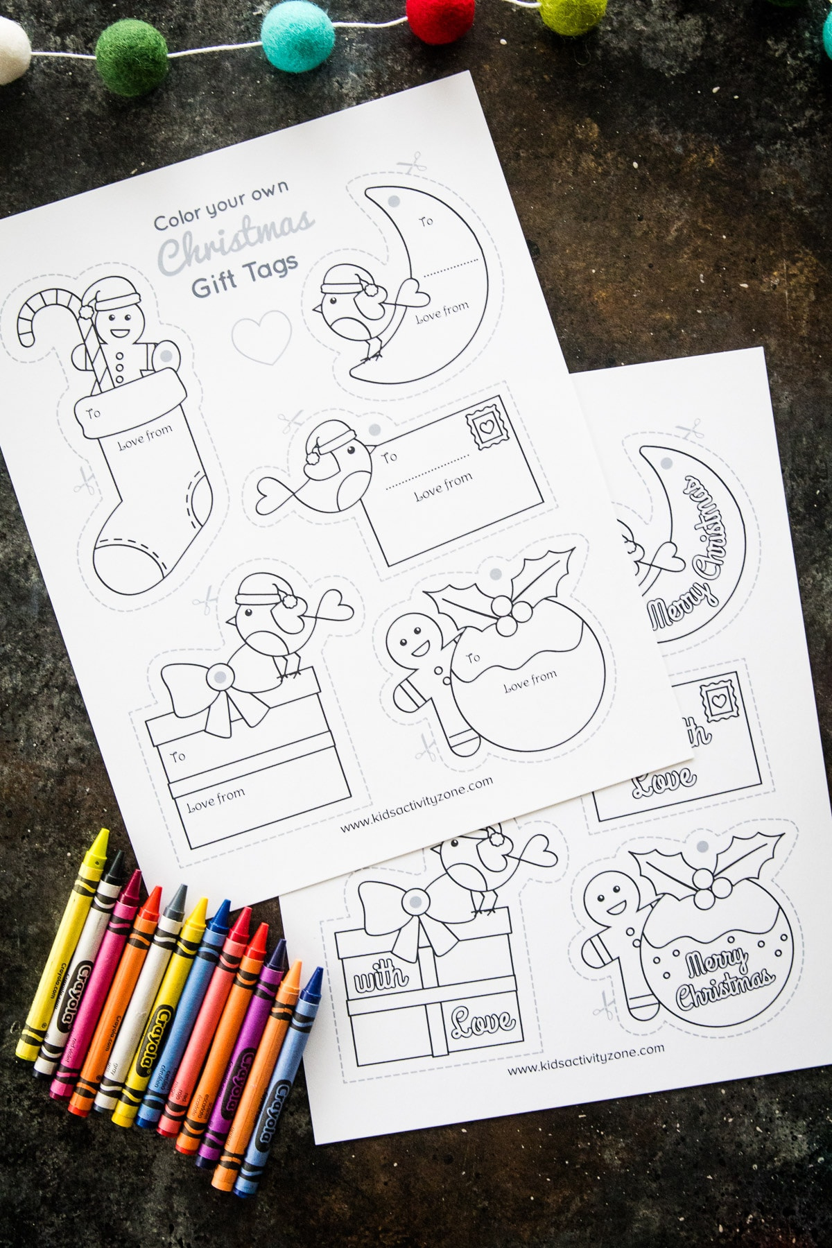 Printable Christmas Gift Tags To Color - Kids Activity Zone inside Free Printable Christmas Tags to Color