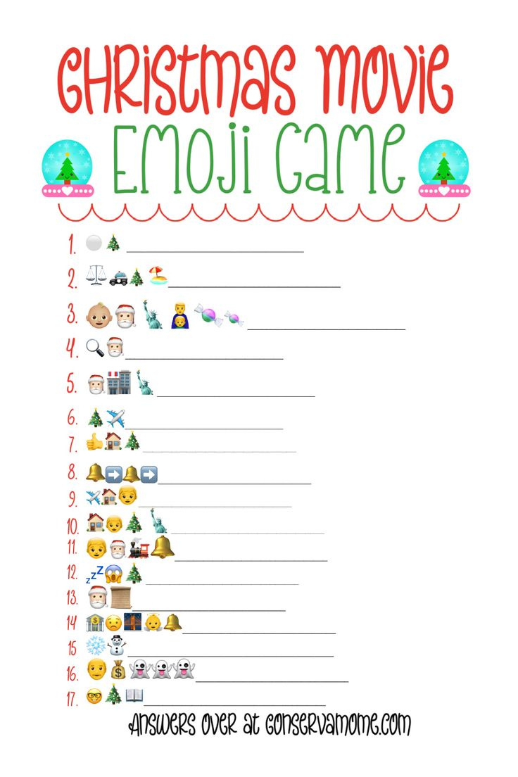Printable Christmas Movie Emoji Game with regard to Printable Christmas Movie Emoji Game