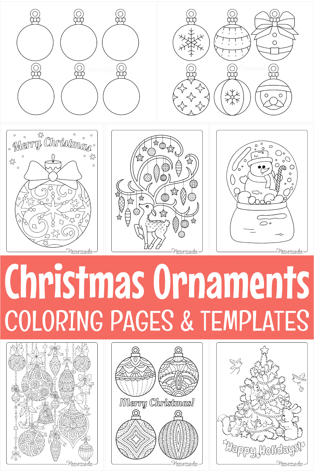 Printable Christmas Ornaments, Coloring Pages, &amp;amp; Blank Templates with regard to Diy Christmas Decorations Printable