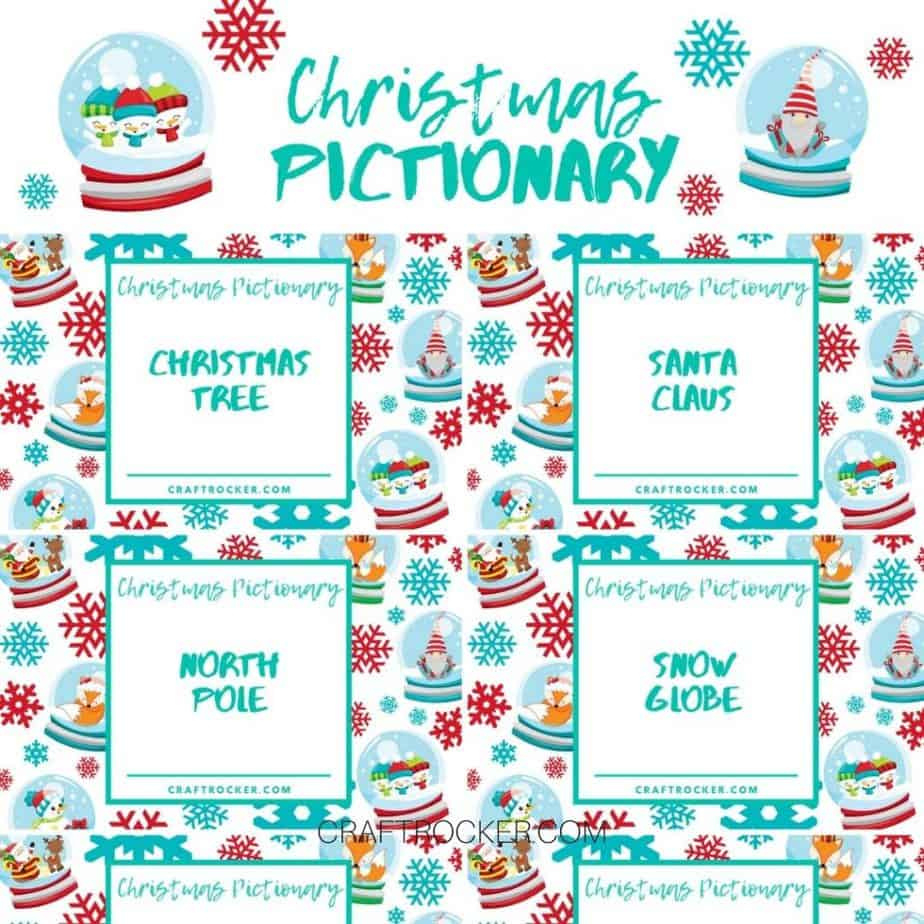 Printable Christmas Pictionary Game - Craft Rocker for Free Printable Christmas Pictionary Game