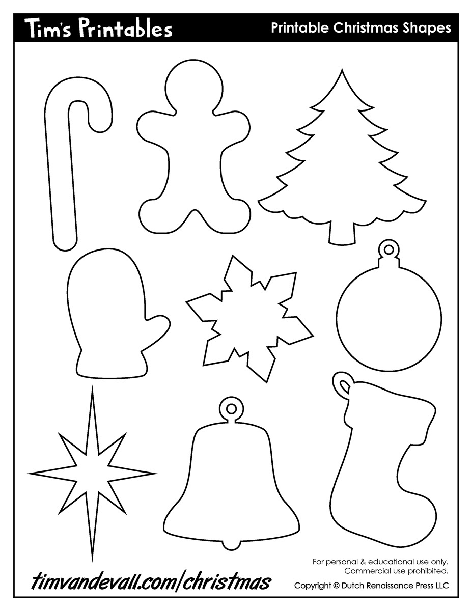 Printable Christmas Shapes - Tim&amp;#039;S Printables with Printable Christmas Cookie Cutter