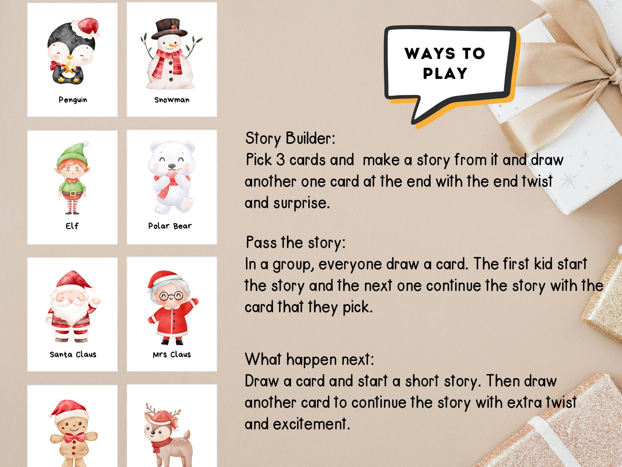 Printable Christmas Story Telling Card For Kids | Teaching Resources throughout Christmas Stories For Kids Printable