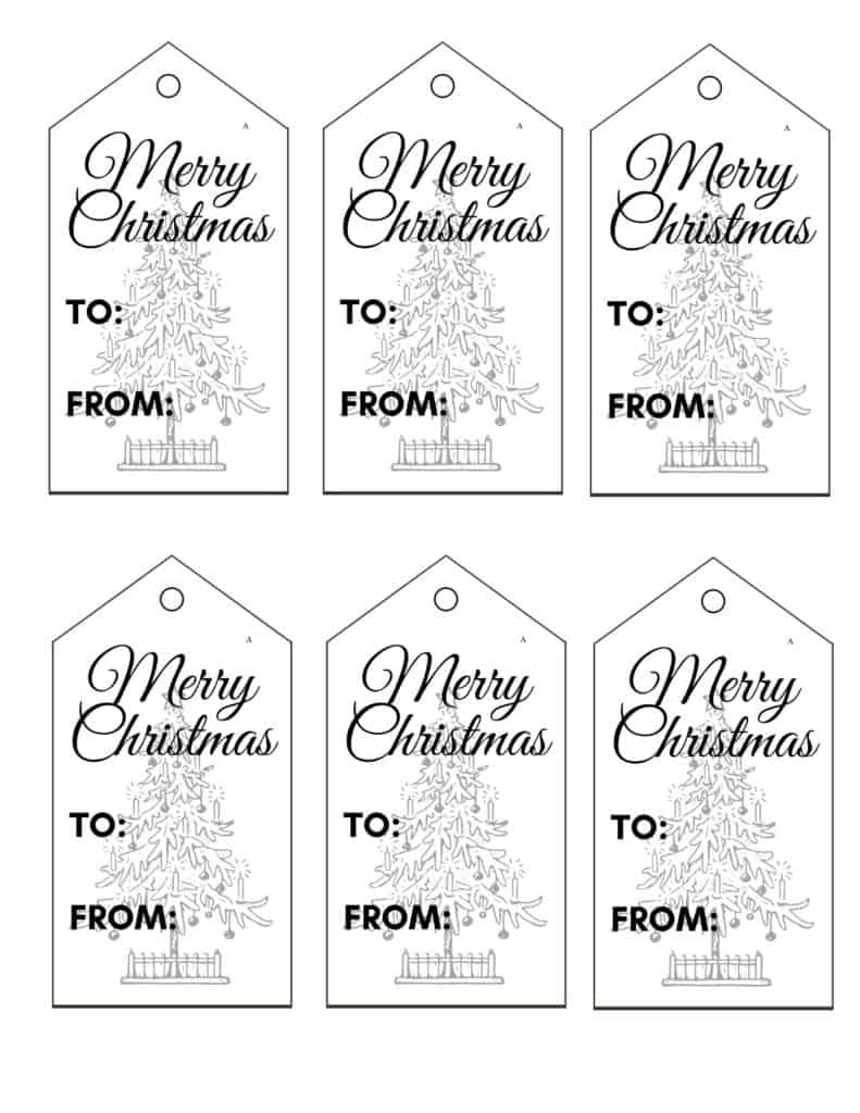 Printable Christmas Tags - Pdfs - Add A Little Adventure regarding Free Printable Christmas Gift Tags Black and White