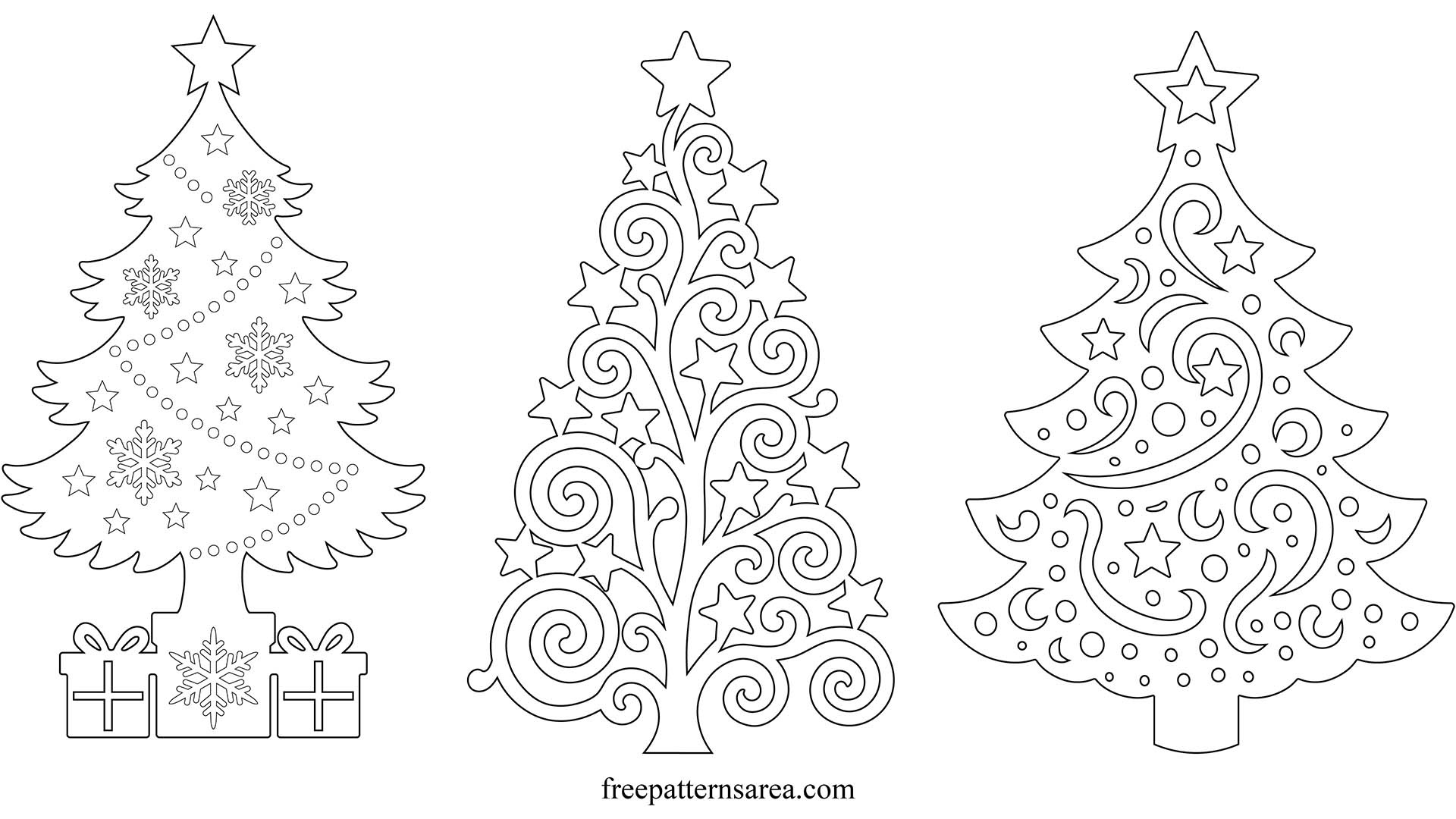 Printable Christmas Tree Outline Templates – Free Pdf inside Christmas Tree Template Printable A4
