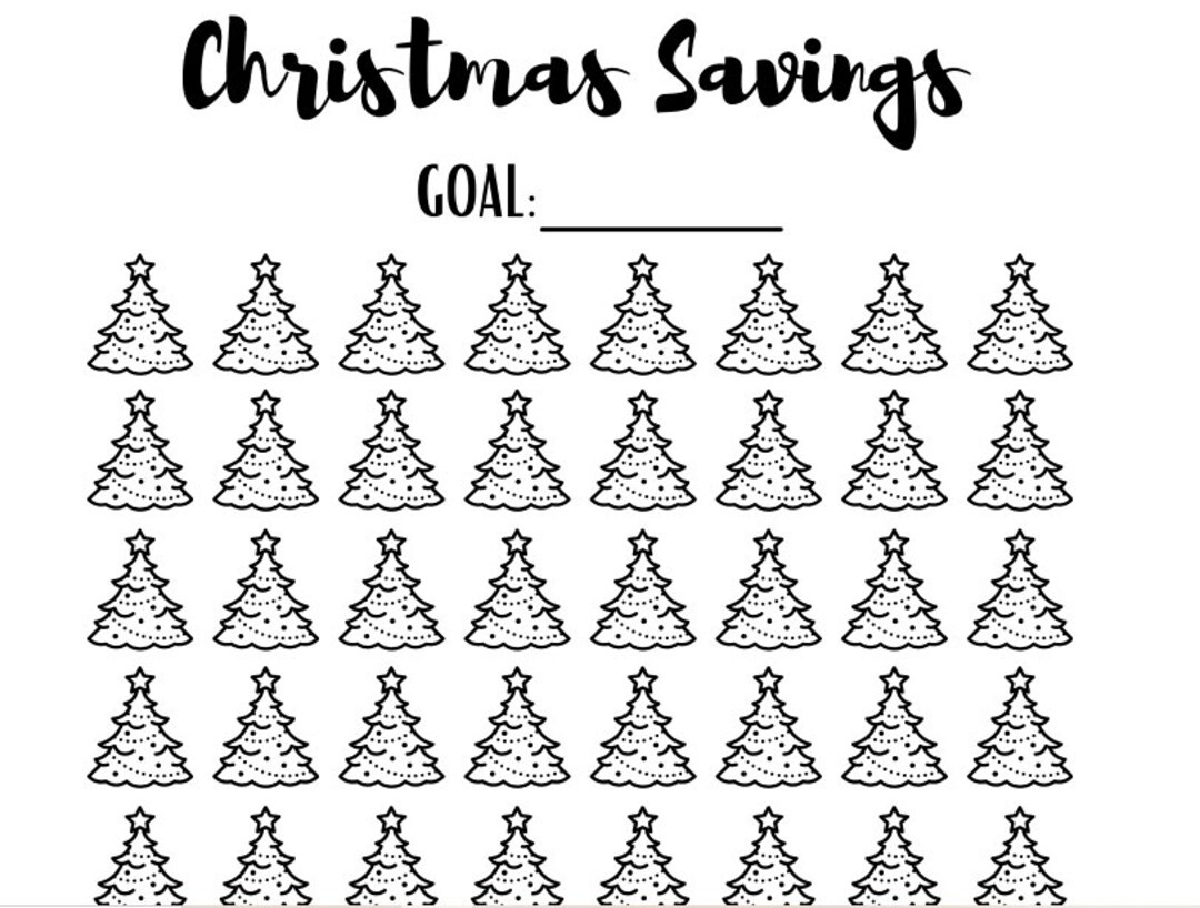 Printable Christmas Tree Savings Tracker | Sinkende Funde | Budget in Free Printable Christmas Savings Tracker