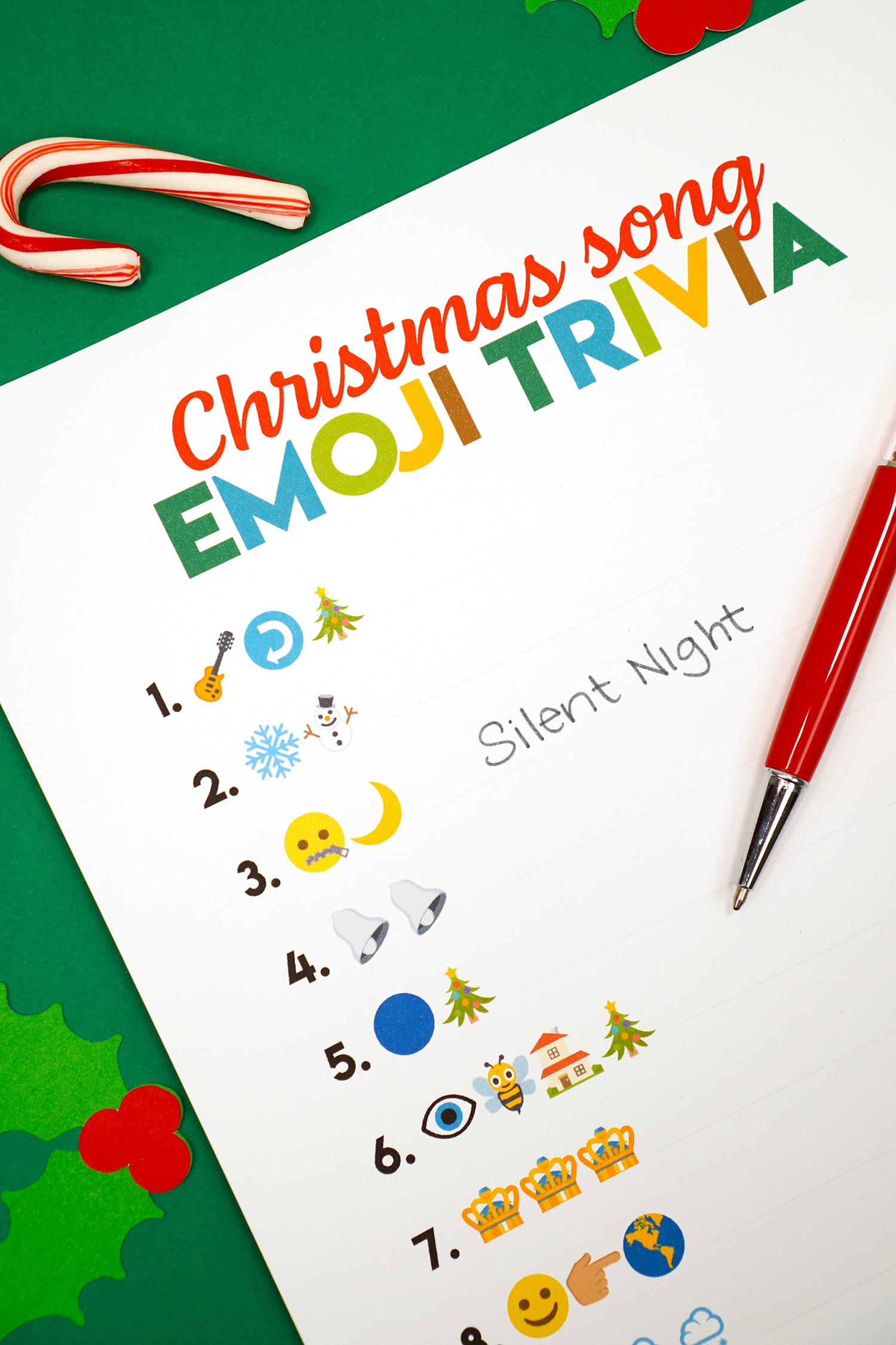 Printable Emoji Christmas Songs Game - Happiness Is Homemade pertaining to Free Printable Christmas Song Trivia Games