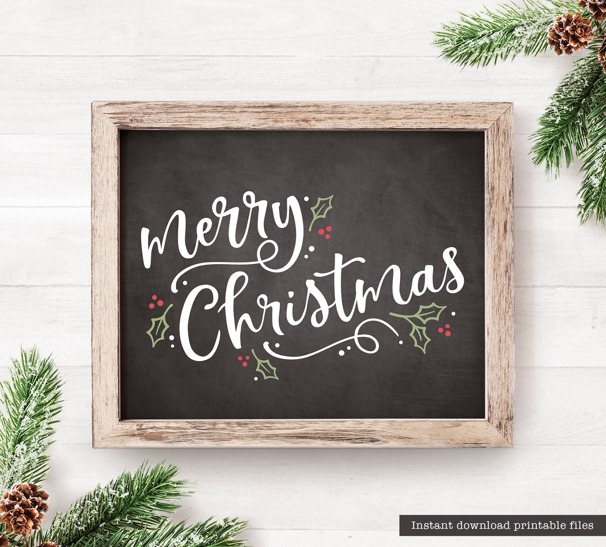 Printable Merry Christmas Sign Holiday Decor Holiday Sign with regard to Merry Christmas Printable Sign