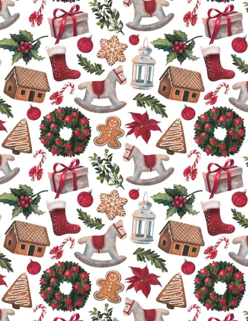 Printable Wrapping Paper (60 Free Pdfs For All Occasions) regarding Christmas Wrapper Printable