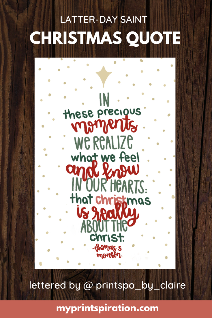 Printspiration: Lds Christmas Quote #3 - He Is The Center Of It All in Lds Christmas Quotes Printable