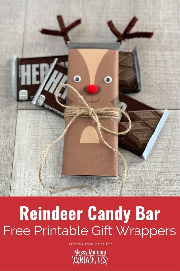 Reindeer Candy Bar Gift Wrappers Free Printable with regard to Printable Christmas Candy Wrappers