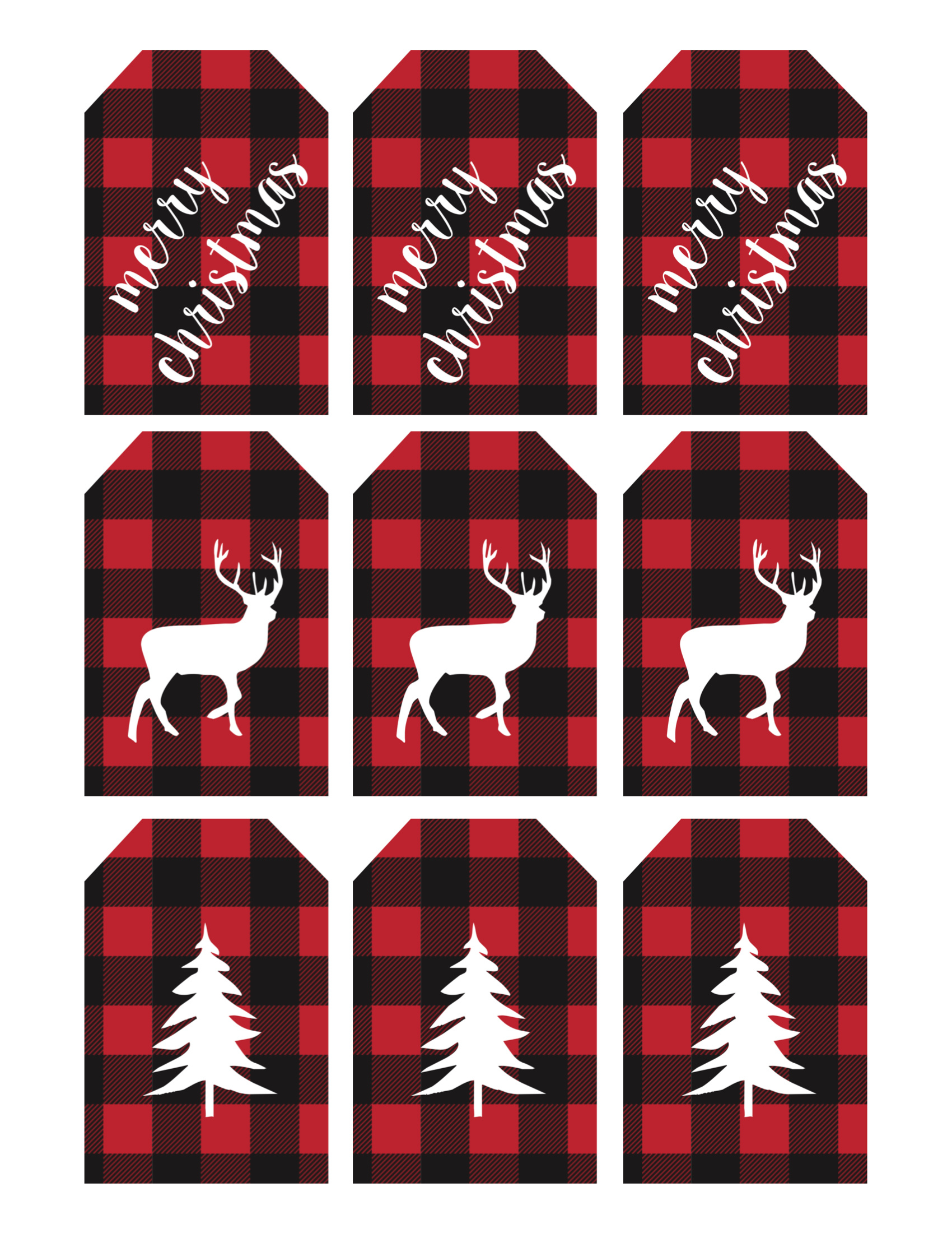 Rustic Christmas Tags Free Printable - Paper Trail Design regarding Free Printable Rustic Christmas Tags