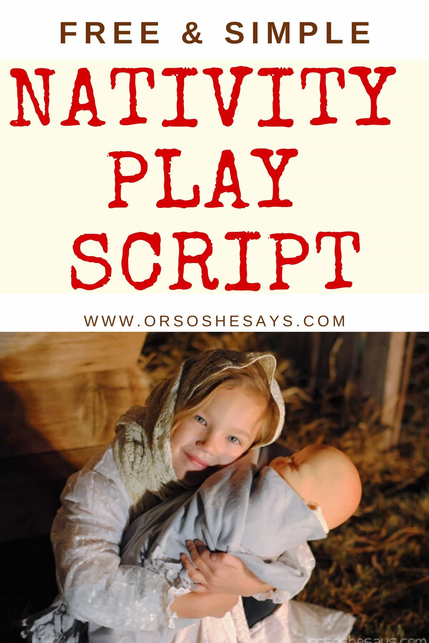 Simple Nativity Play Script For Children ~ Totally Free! for Easy Christmas Plays For Small Churches Printable