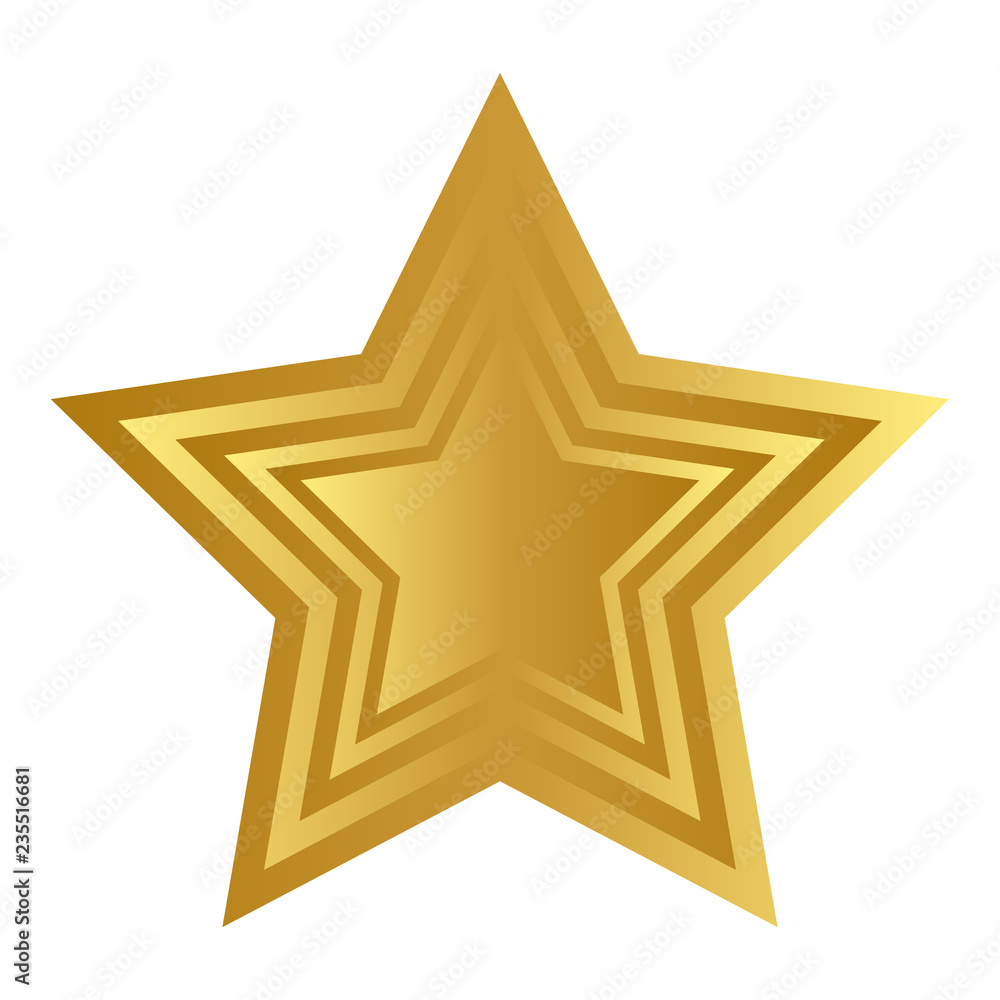 Stock-Vektorgrafik „Christmas Golden Star Icon Symbol Design for Gold Christmas Star Printable