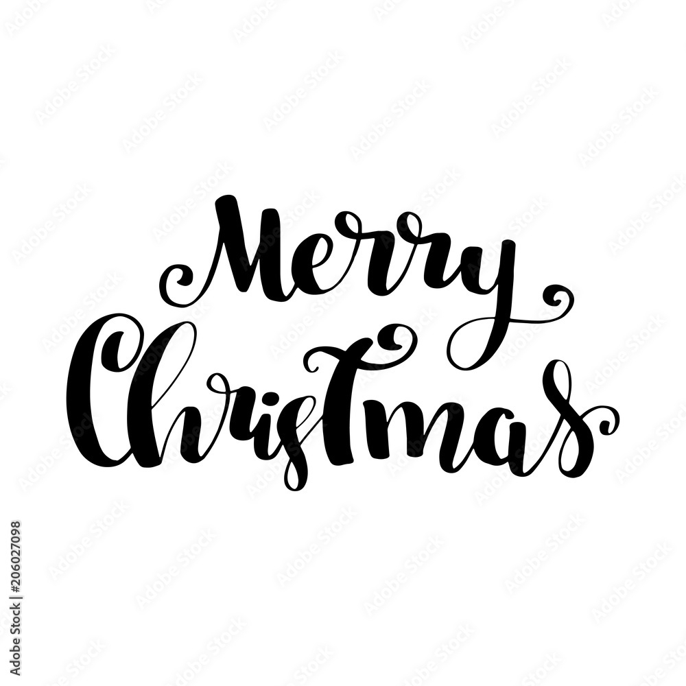 Stock-Vektorgrafik „Merry Christmas Vector Text Calligraphic in Merry Christmas Calligraphy Printable