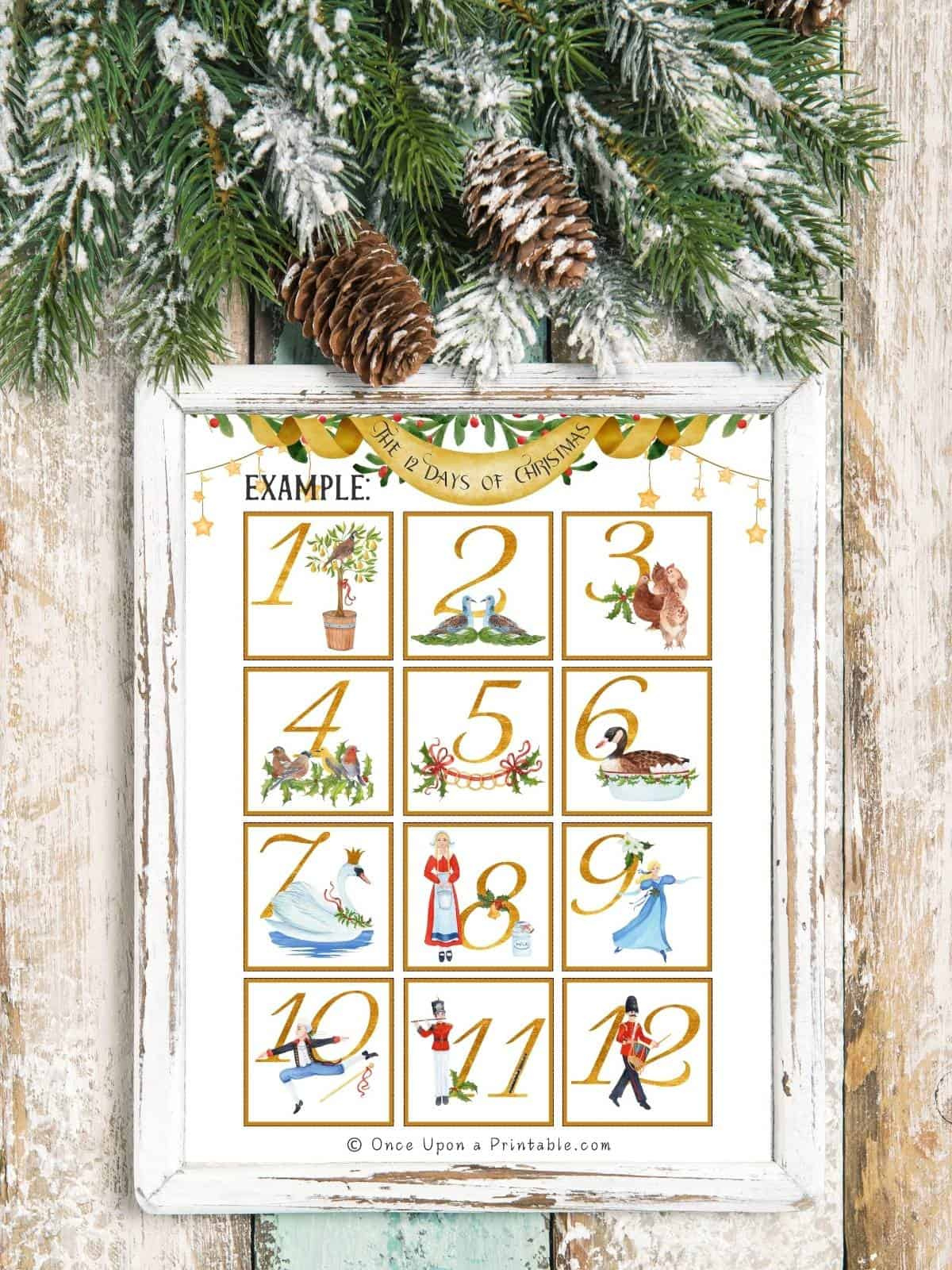 The 12 Days Of Christmas Countdowns (Free To Print!) - Once Upon A with Free Printable Pictures of the Twelve Days of Christmas
