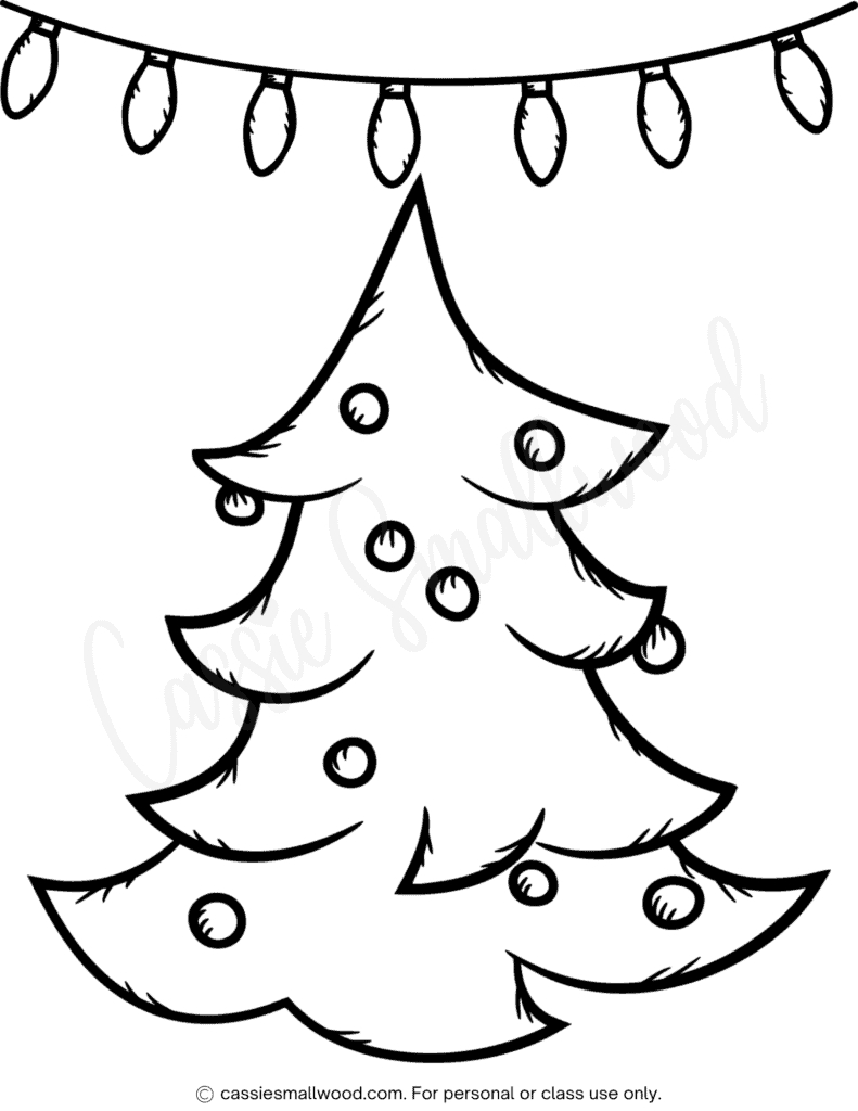 The Best Christmas Tree Coloring Pages - Cassie Smallwood throughout Christmas Tree Color Sheets Printable Free