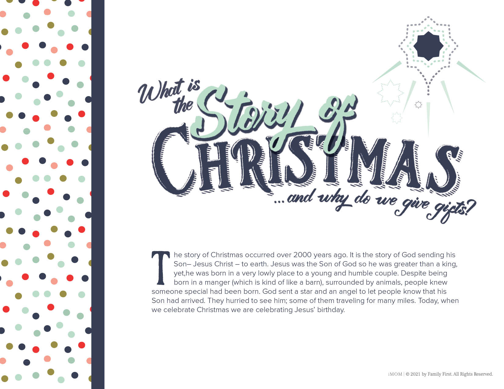 The Story Of Christmas - Imom intended for Christmas Stories For Kids Printable
