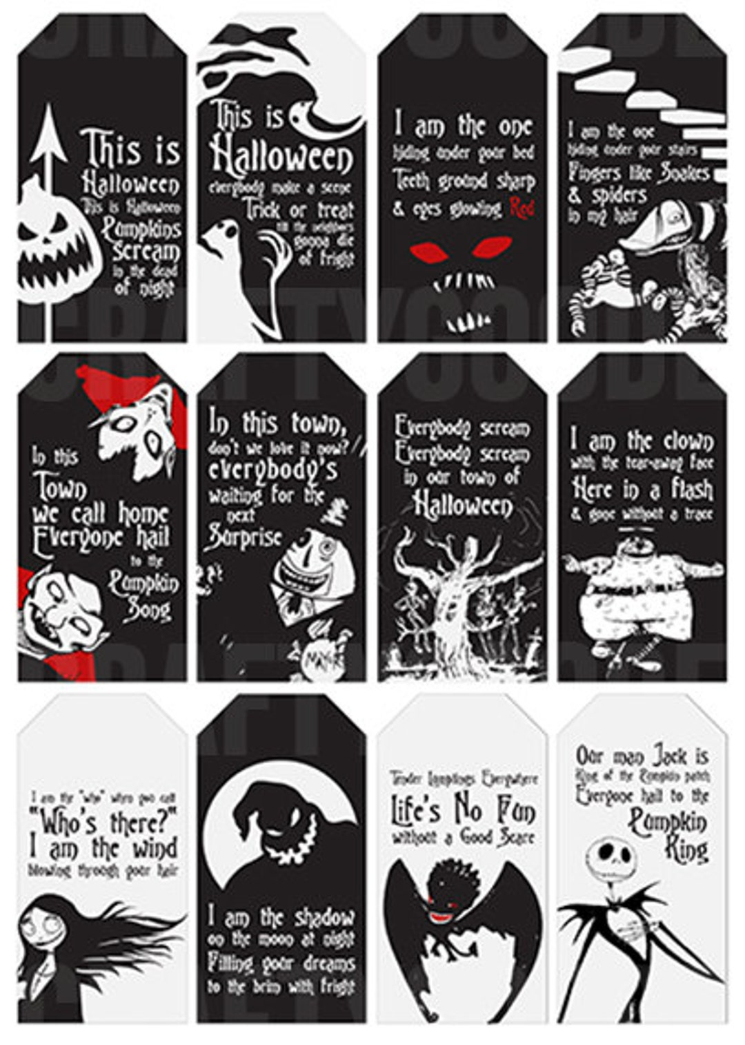 This Is Halloween | The Nightmare Before Christmas Gift Tags inside Nightmare Before Christmas Labels Printable
