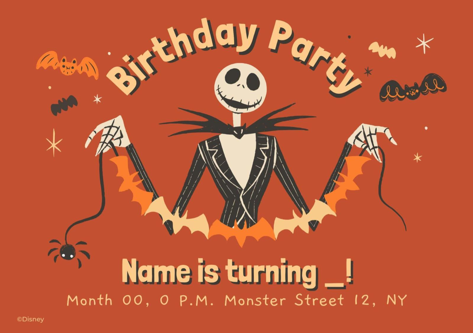 Tim Burton&amp;#039;S The Nightmare Before Christmas Invitation throughout Downloadable Free Printable Nightmare Before Christmas Invitation Template