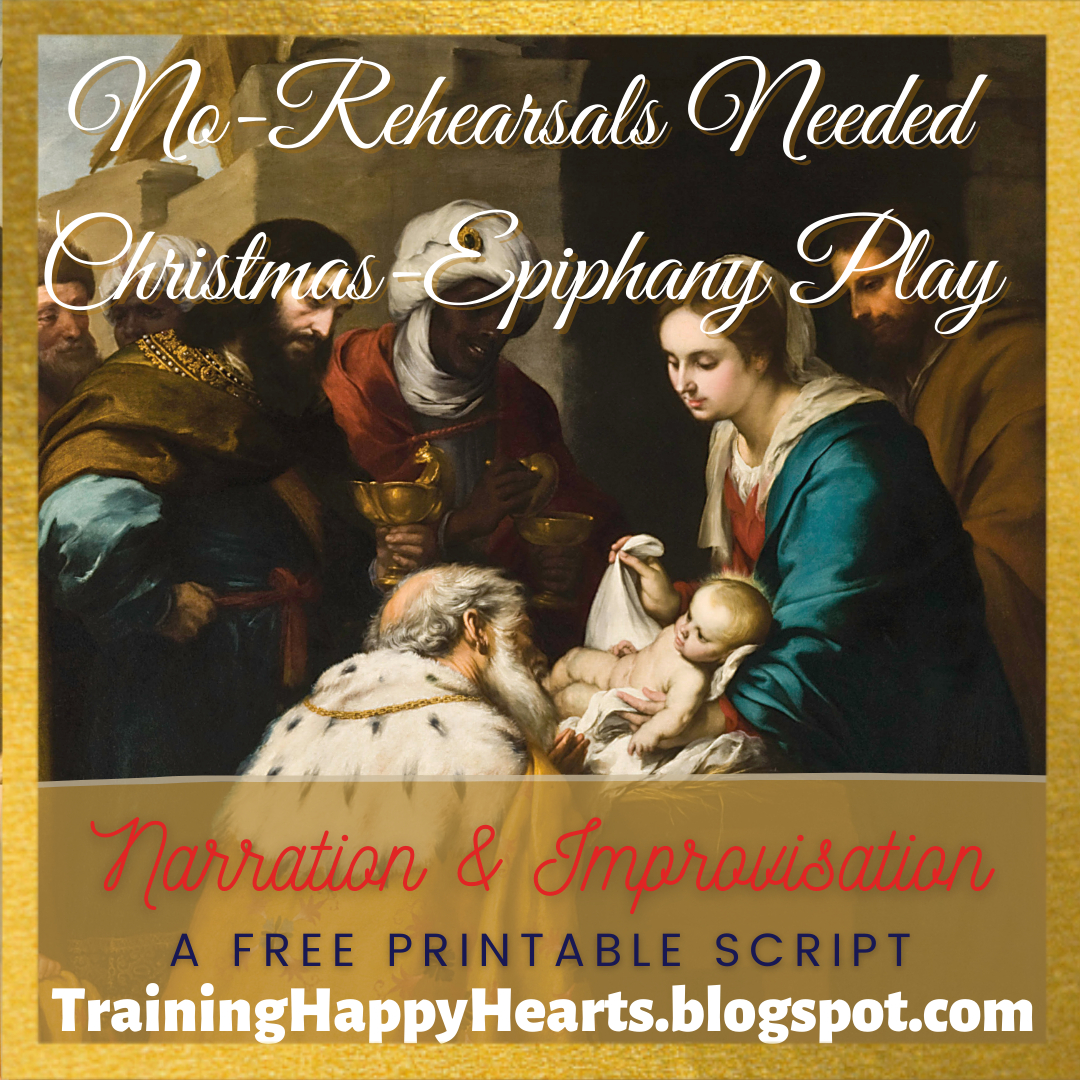 Training Happy Hearts: Get A Free No-Rehearsals-Needed Christmas in Free Printable Christmas Pageant Script