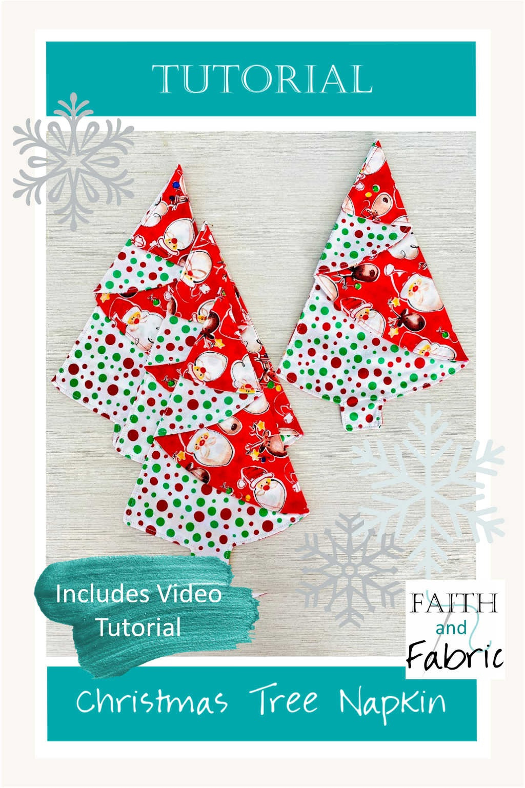 Tutorial: Christmas Tree Napkins – Faith And Fabric with regard to Christmas Tree Napkin Pattern Free Printable