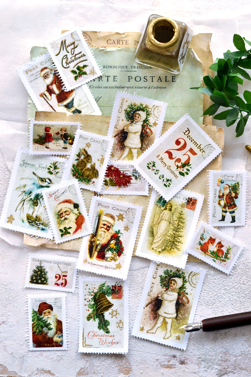 Vintage Christmas Stamps Printable! - The Graphics Fairy for Free Printable Christmas Postage Stamps