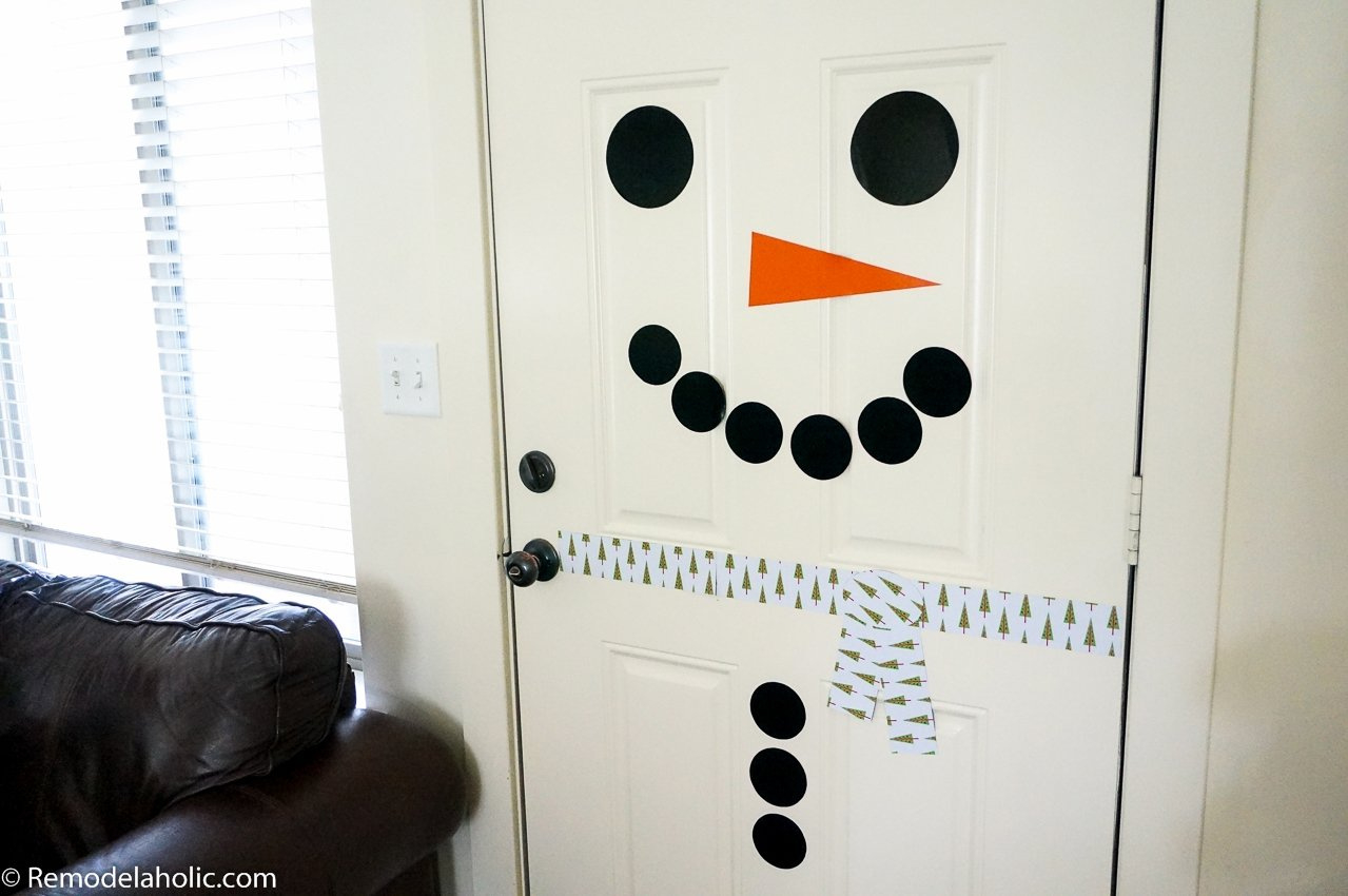 Winter Decorations: Printable Snowman Door Kit | Remodelaholic intended for Free Printable Christmas Door Decorations