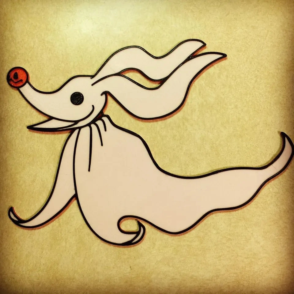 Zero - Nightmare Before Christmas Von Dom | Kostenloses Stl-Modell with Nightmare Before Christmas Zero Printable