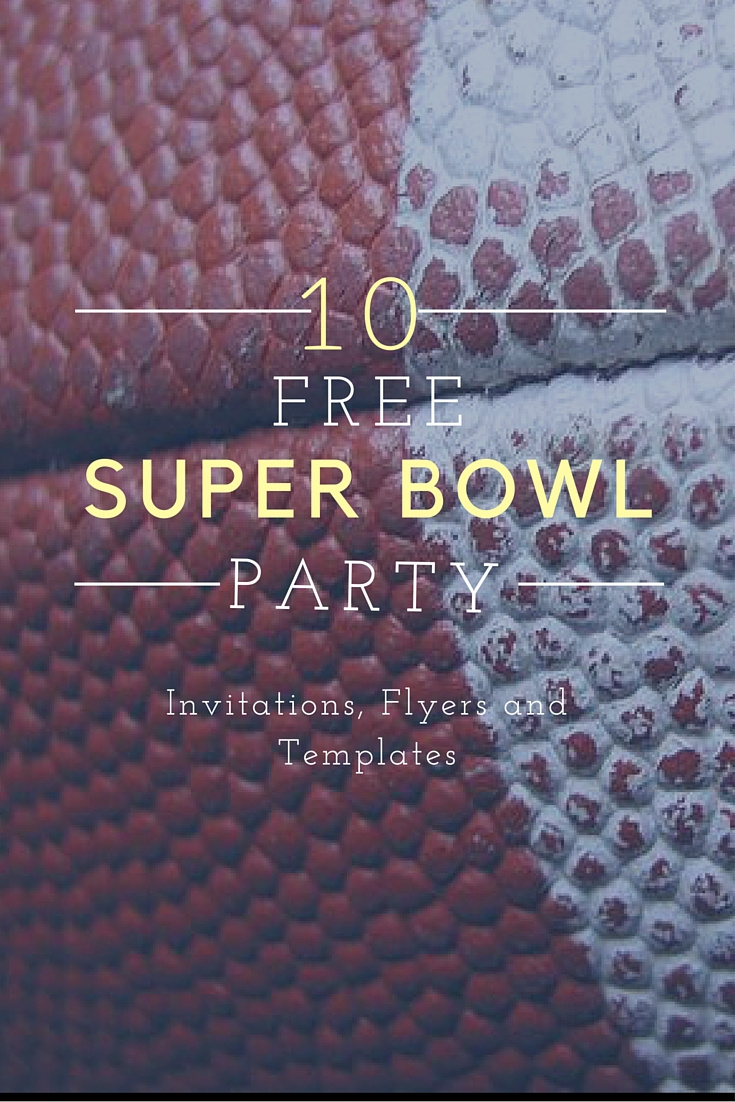 10 Free Super Bowl Party Invitations &amp;amp; Printable Flyer Templates in Printable Super Bowl Invitations