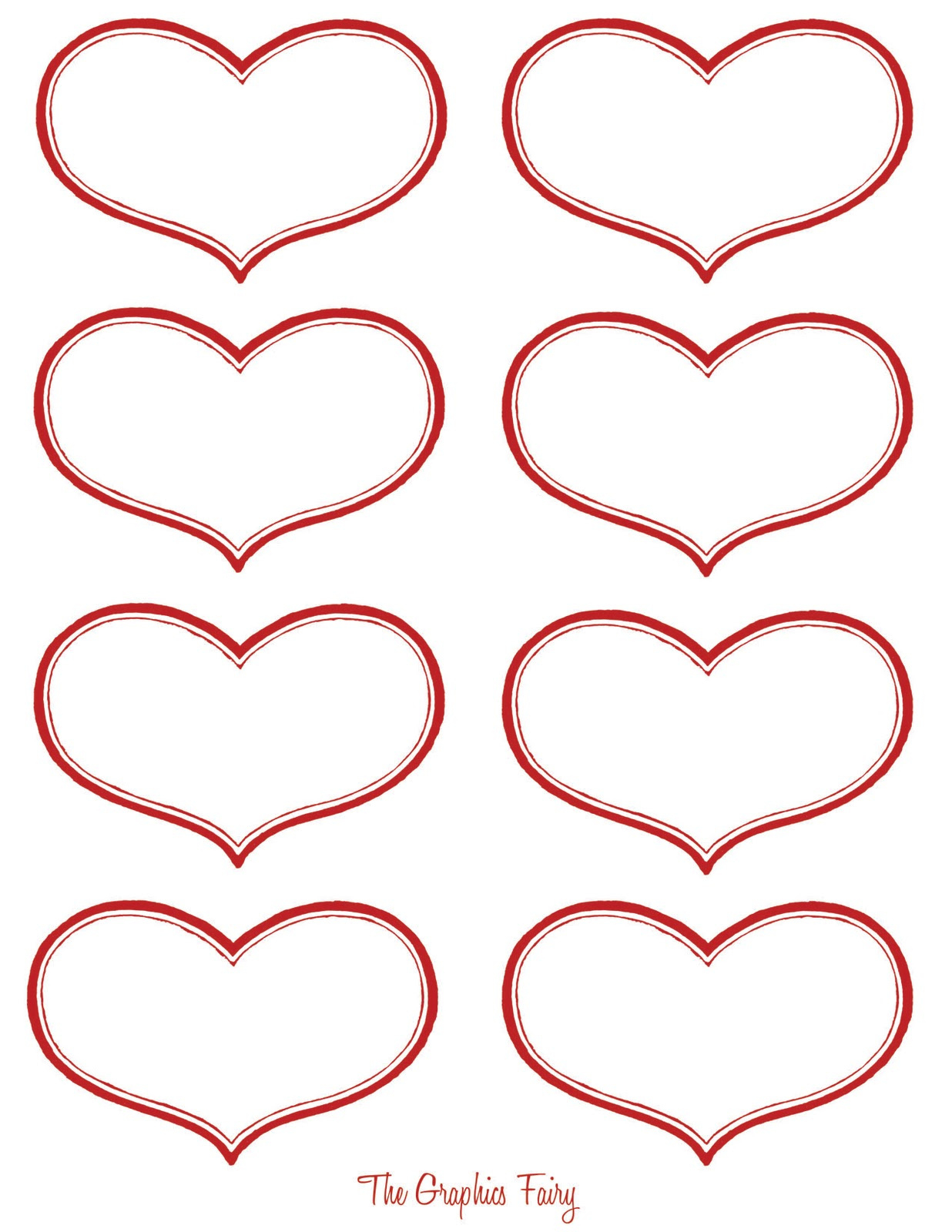 14 Printable Valentine Heart Images! - The Graphics Fairy in Hearts For Valentine's Day Printable