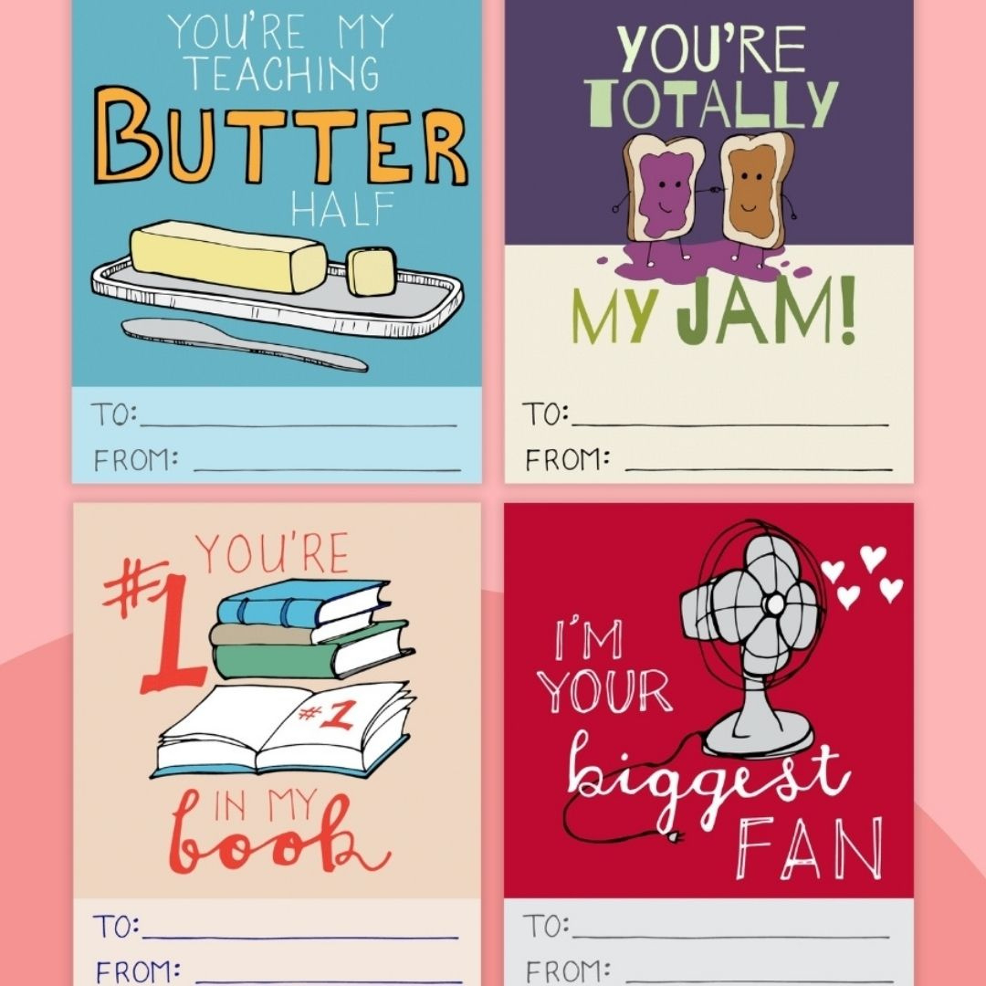 24 Printable Valentines For Your Students And Teacher Bffs with Printable Valentines For Students