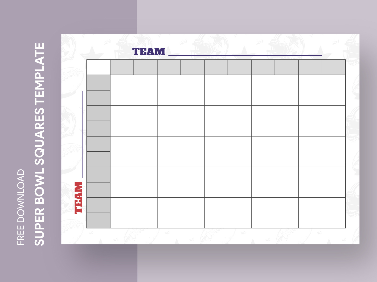 25 Square Football Gridgdoc On Dribbble inside Printable 25 Square Super Bowl Grid