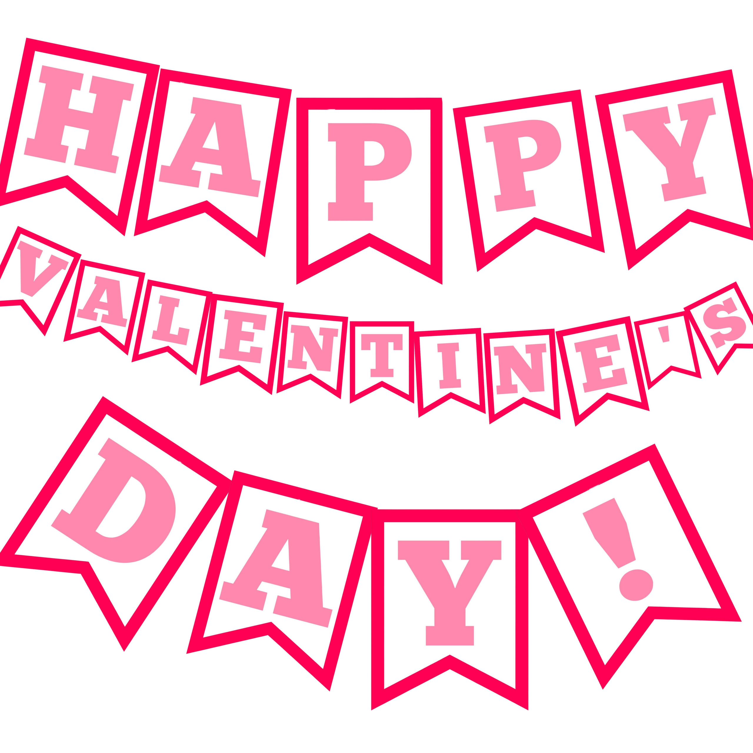 4 Easy Diy Valentine&amp;#039;S Day Printable Banners (Free!) - The pertaining to Happy Valentine&amp;amp;#039;s Day Printable Banner