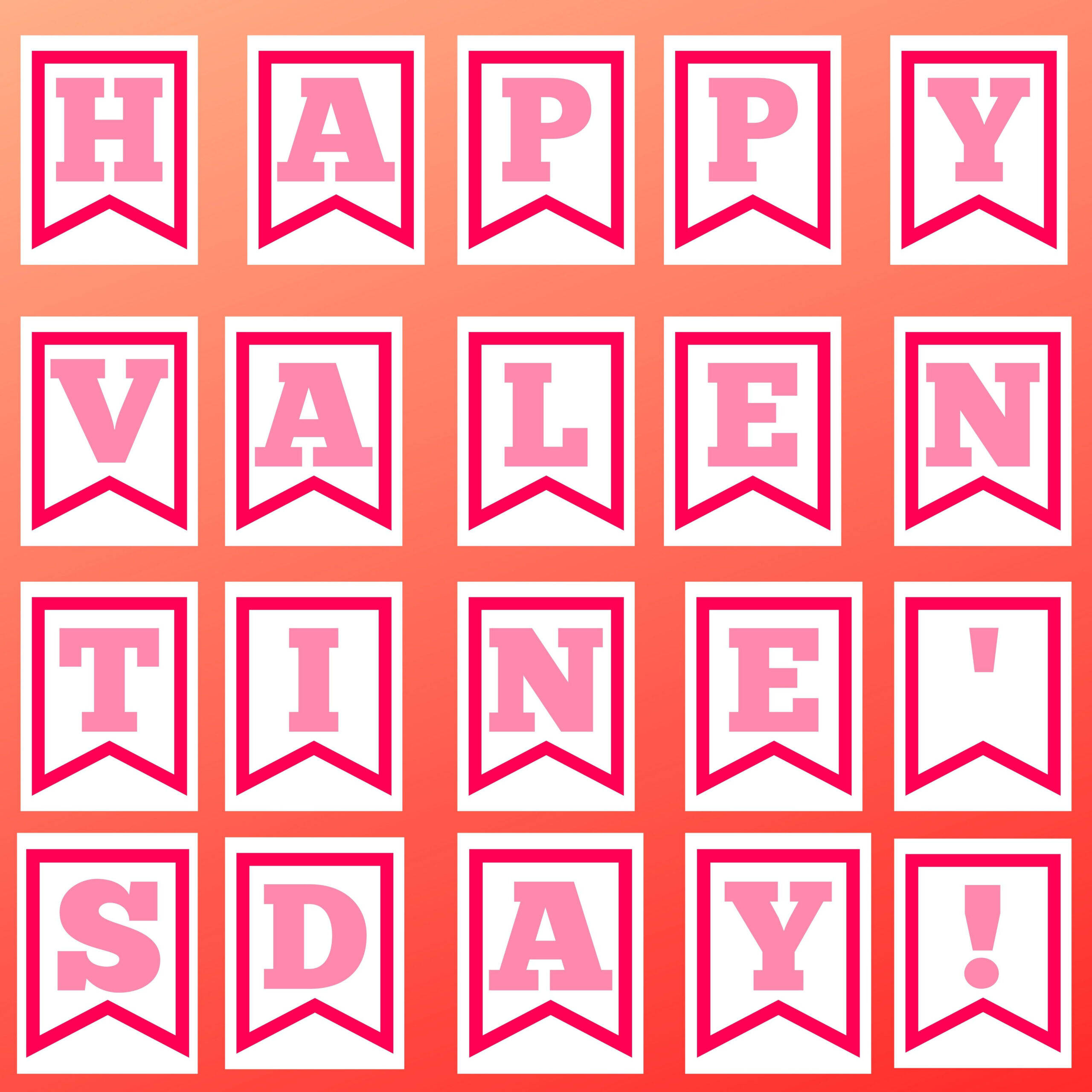 4 Easy Diy Valentine'S Day Printable Banners (Free!) - The pertaining to Printable Valentine Decorations to Hang Up