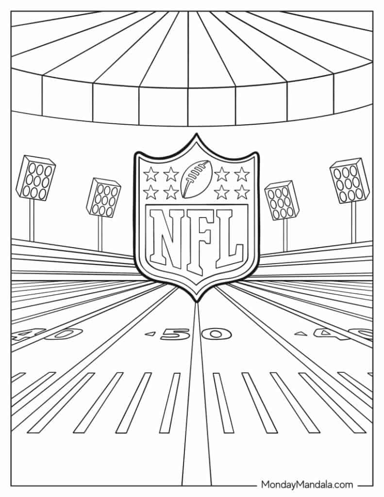 42 Football Coloring Pages (Free Pdf Printables) regarding Super Bowl Coloring Sheets Printable
