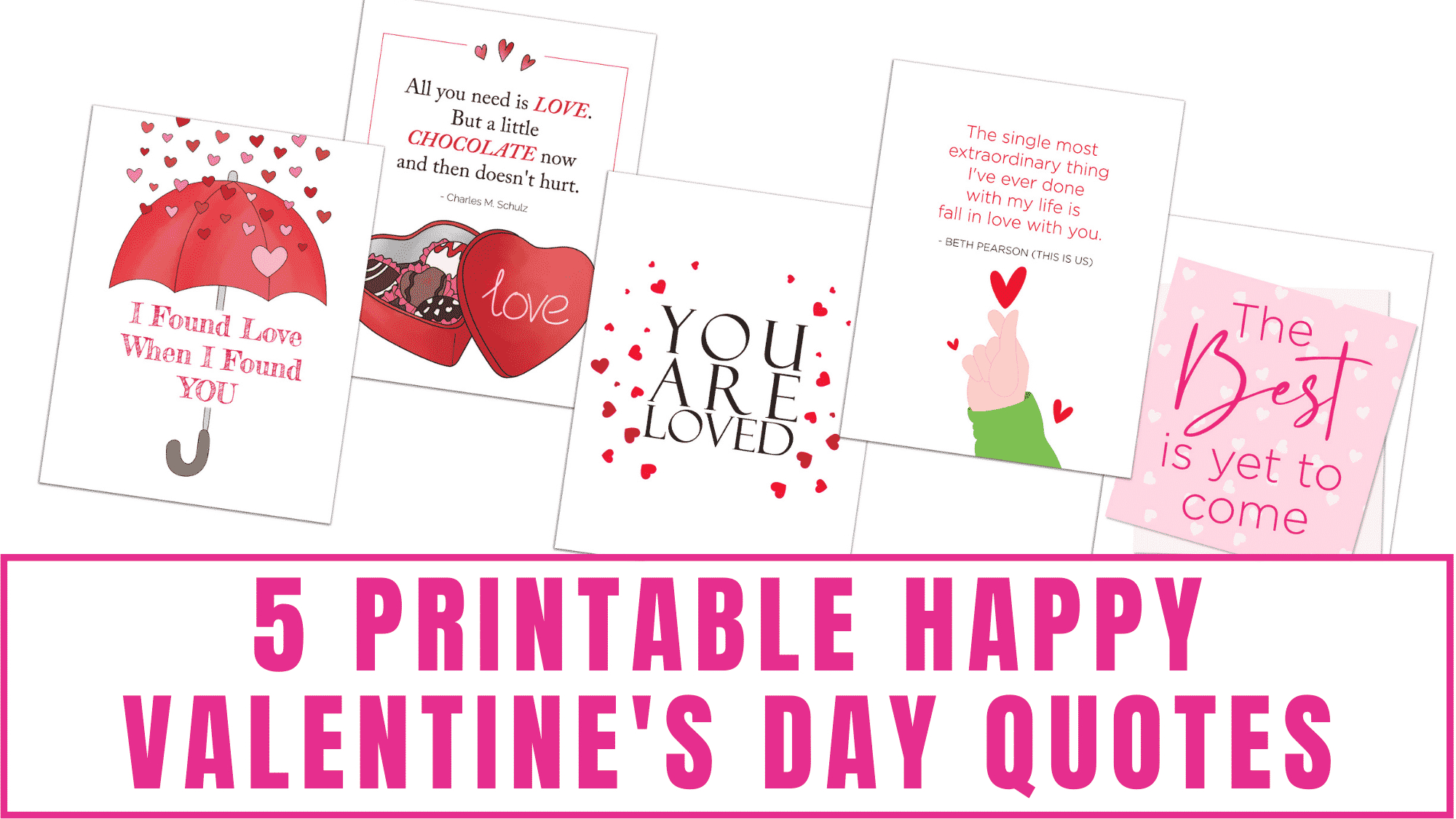 5 Free Printable Happy Valentine'S Day Quotes For Friends with regard to Printable Valentine Quotes