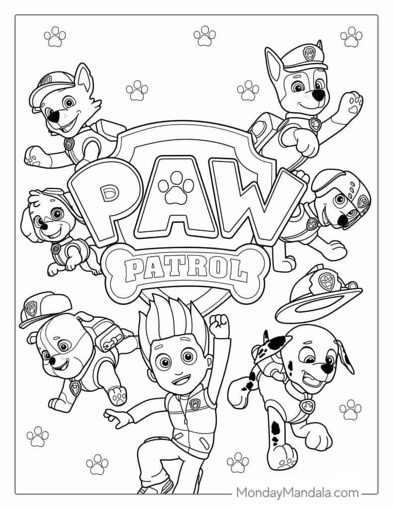 58 Paw Patrol Coloring Pages (Free Pdf Printables) pertaining to Printable Paw Patrol Valentines Coloring Pages