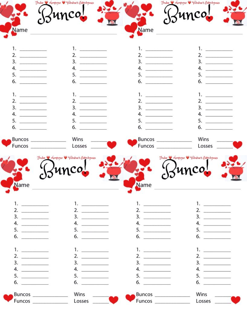 59 Bunco Ideas | Bunco, Bunco Themes, Bunco Party in Free Printable Bunco Score Sheets Valentines