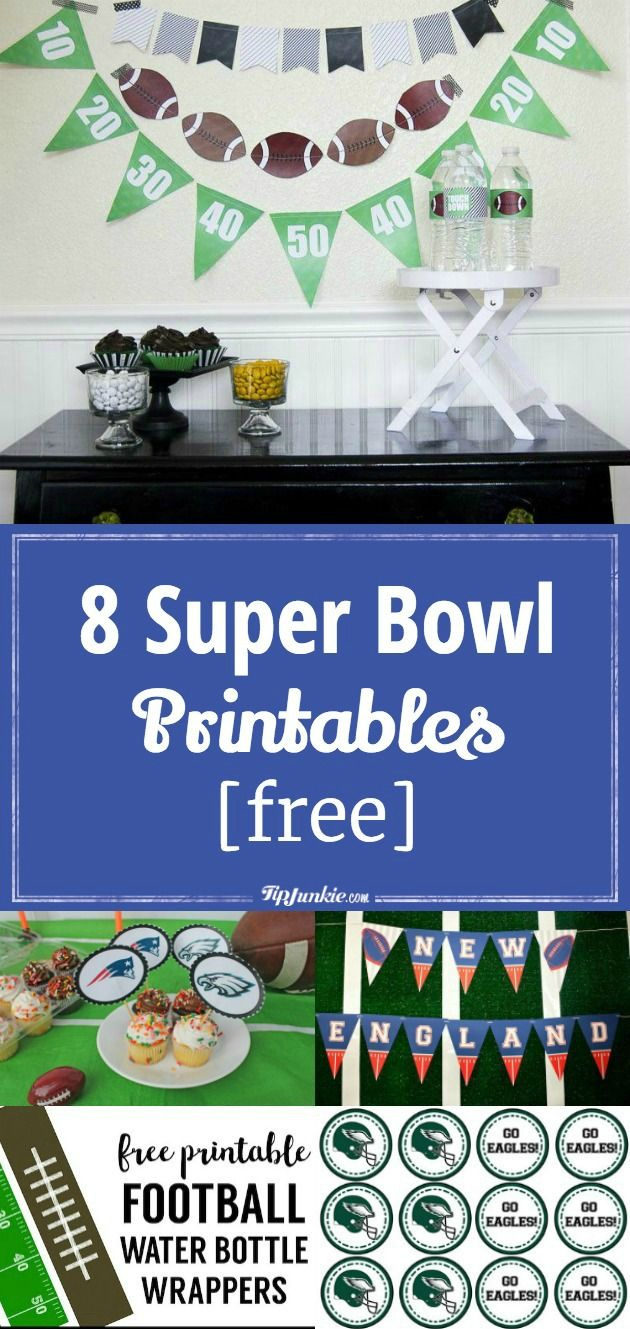 8 Super Bowl Printables [Free] pertaining to Free Printable Super Bowl Party Decorations