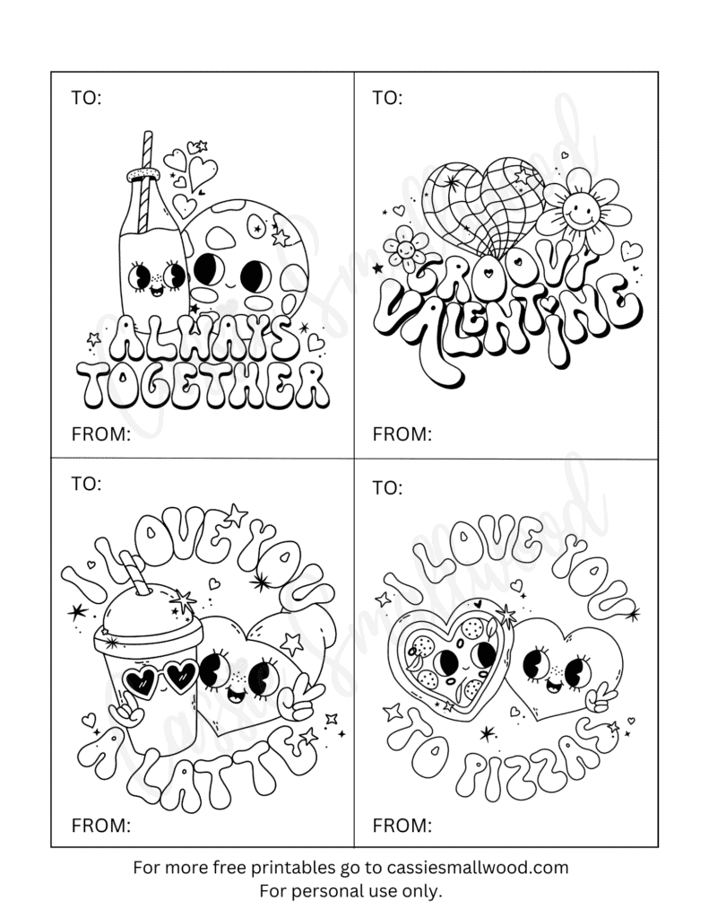 93 Cutest Printable Valentine'S Day Cards To Color - Cassie Smallwood for Free Printable Coloring Valentines